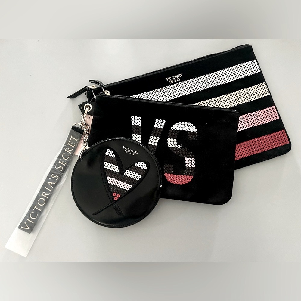 NWT Victoria’s Secret Zippered Pouches/Clutch/Wristlet/Cosmetic bag